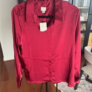 Target Rich Red Button Down Shirt